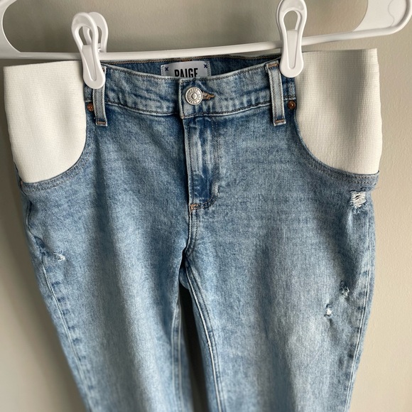 PAIGE Noella Maternity Straight Leg Jean - Liza Medium/Light Wash - Size 24 - Picture 9 of 15